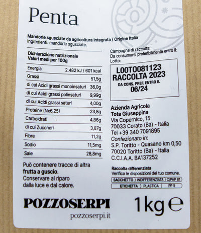 "Penta" Almonds - Natural